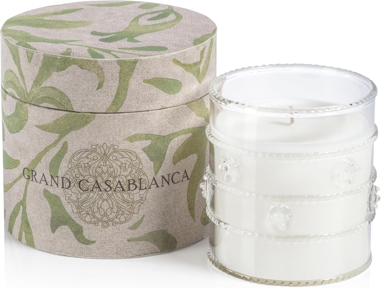 Zodax Grand Casablanca Glass Jar Scented Candle for Home Decor - Single-Wick Candle Ideal for Kitchen and Bathroom - Makes a Great Gift for Women and Men - Apricot Bloom - 6.5 Oz. - Pack of 1