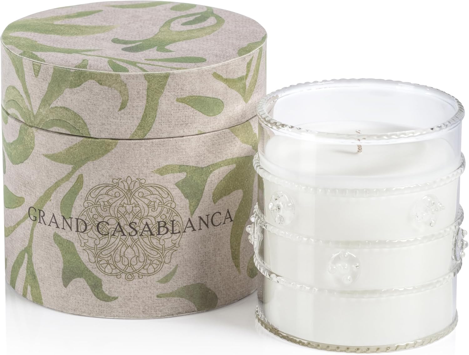 Zodax Grand Casablanca Glass Jar Scented Candle for Home Decor - Single-Wick Candle Ideal for Kitchen and Bathroom - Makes a Great Gift for Women and Men - Apricot Bloom - 6.5 Oz. - Pack of 1