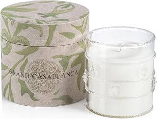 Zodax Grand Casablanca Glass Jar Scented Candle for Home Decor - Single-Wick Candle Ideal for Kitchen and Bathroom - Makes a Great Gift for Women and Men - Apricot Bloom - 6.5 Oz. - Pack of 1