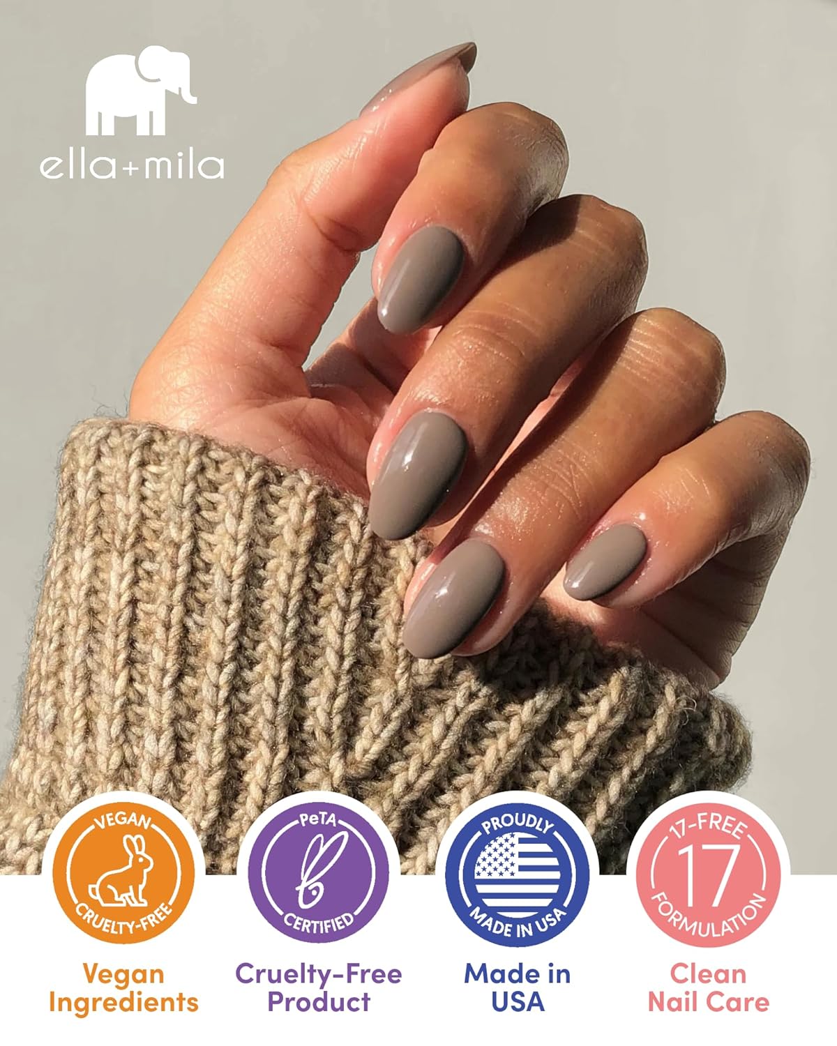 ella+mila Nail Fortifying Cuticle Oil with Sweet Almond & Castor - Moisturizing Formula Promotes Nail Repair & Strength - Vegan - 2.3 fl oz