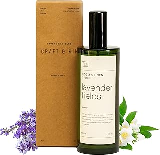 Craft & Kin Premium Lavender Room Spray – Long-Lasting Air Freshener for Home – Natural Essential Oil Linen & Pillow Spray – Odor Eliminator Aroma Mist for Bedroom & Washroom – 6.76 oz