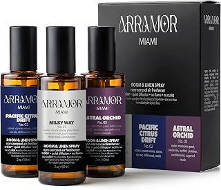 Room Spray Air Freshener Variety Pack – Odor Eliminator & Linen Spray with Essential Oils – Long Lasting Home Fragrance Mist for Bathroom, Bedroom, Fabric & Pillow, 3 Scents (3 Pack, 2oz Each)