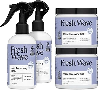 Fresh Wave Lavender Odor Removing Gel & Spray Bundle: (2) 15oz. Gels + (2) 8 fl.oz. Sprays