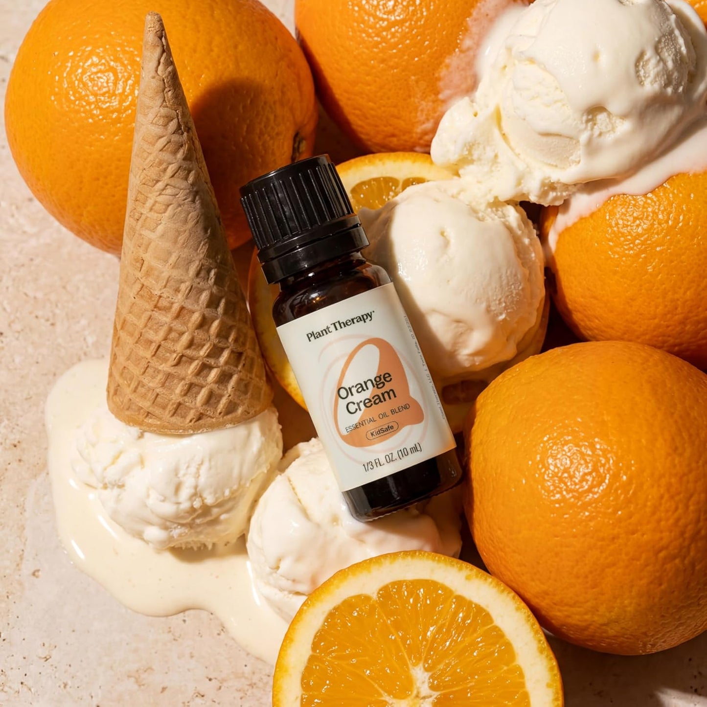 Plant Therapy Orange Cream Summer Essential Oil Blend 10 mL (1/3 oz) Feel-Good Citrus Sweetness, Uplifting & Cheerful, Evokes Nostalgic Summer Treat Memories
