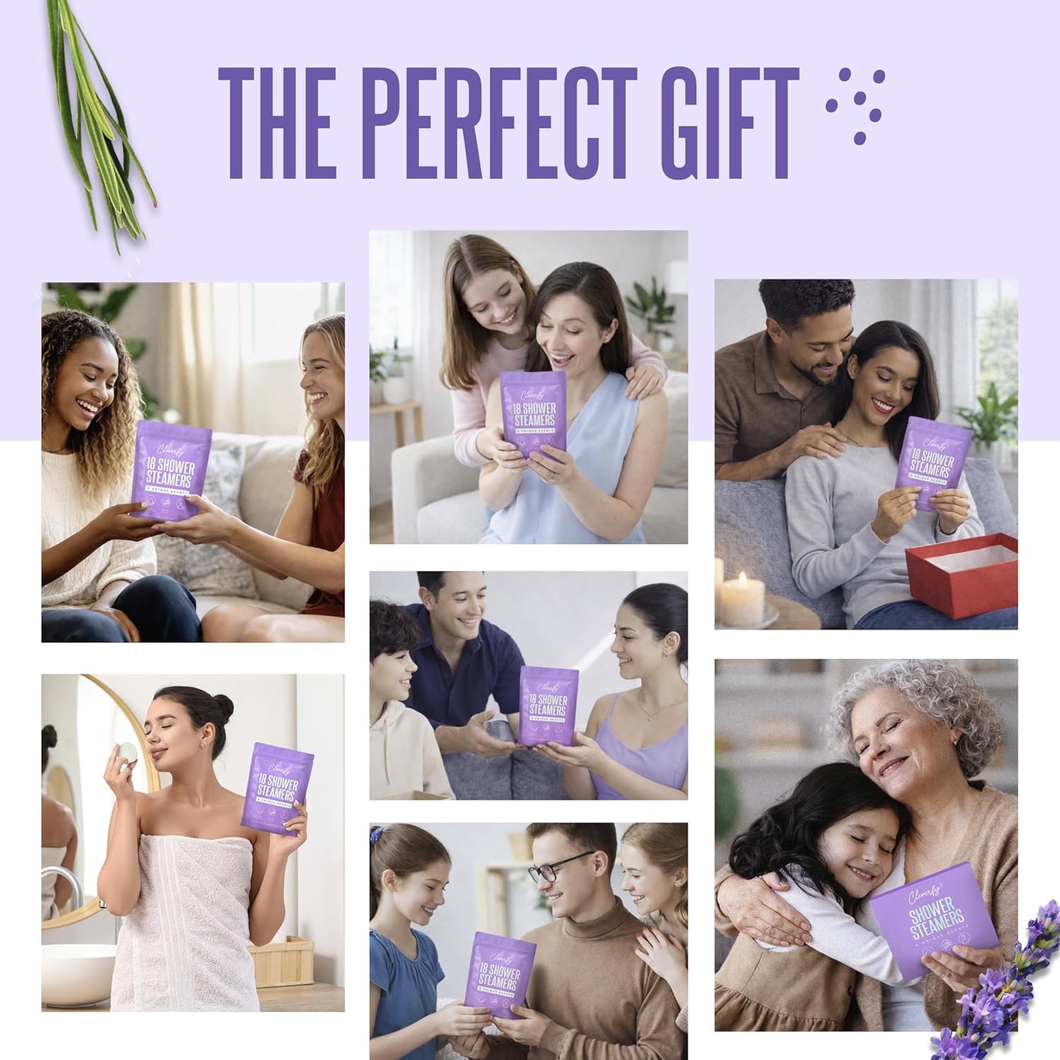 Cleverfy Shower Steamers Aromatherapy - Birthday Gifts for Women, Mom, Wife, Grandma, Her, Best Friend, Daughter, Sister, Teens & Girlfriend - 18 Tablets