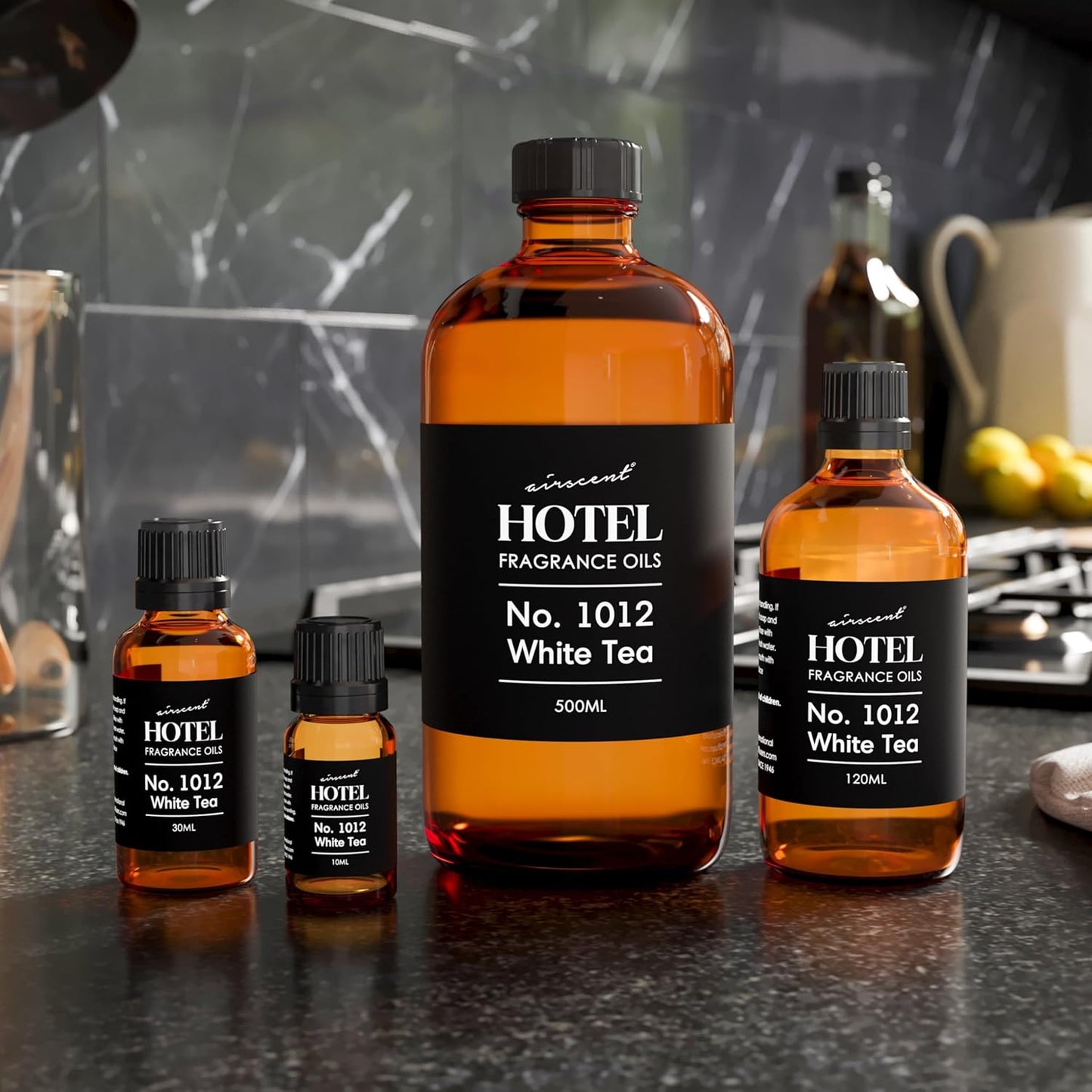 AirScent Hotel Diffuser Oil No. 1012 Inspired by The Renwoed White Tea Hotel Scent - Premium Fragrance Oil for Ultrasonic and Waterless Diffusers and Crafting - 30 mL, 1 fl oz Bottle