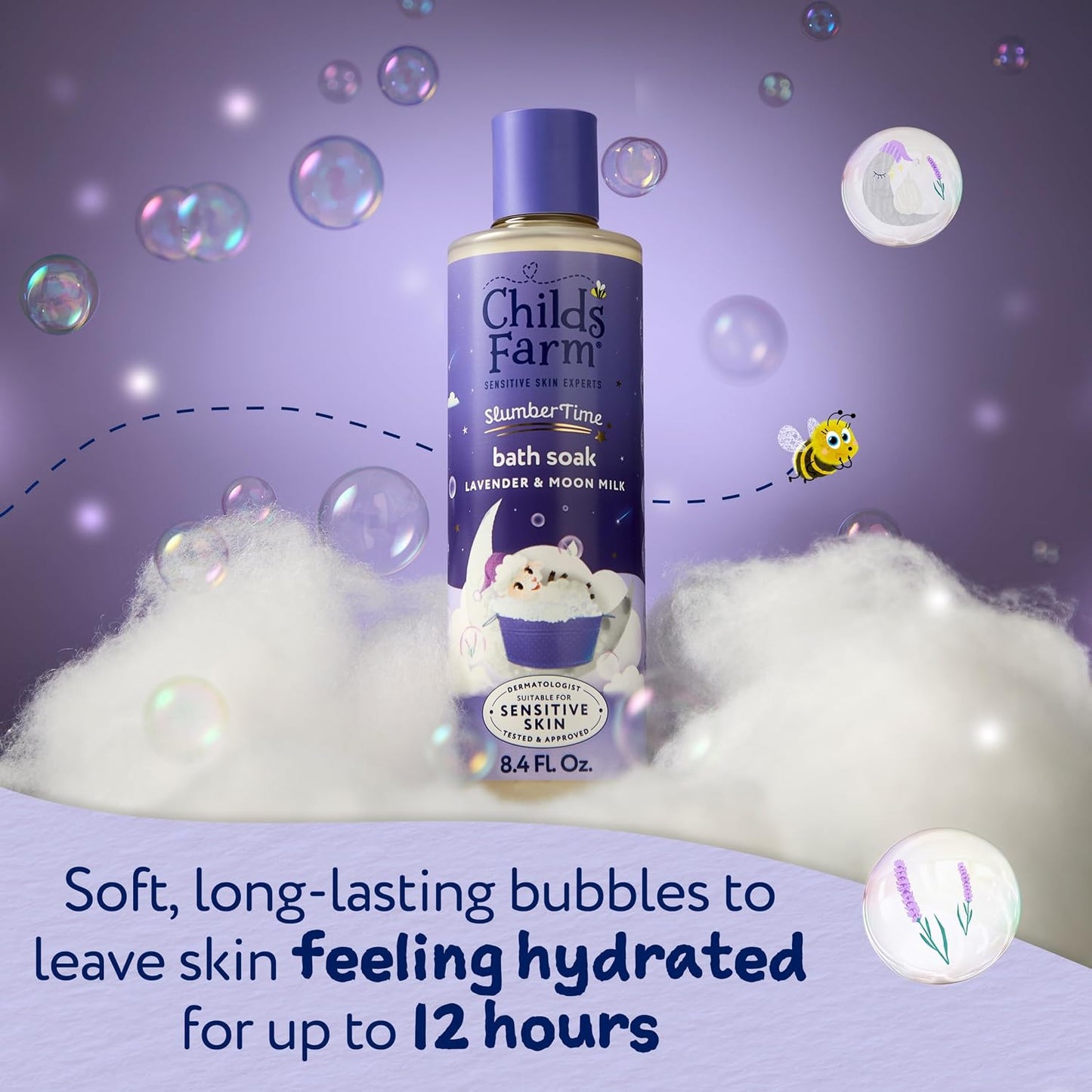 Childs Farm SlumberTime Bath Soak, Lavender & Moon Milk 250ml US