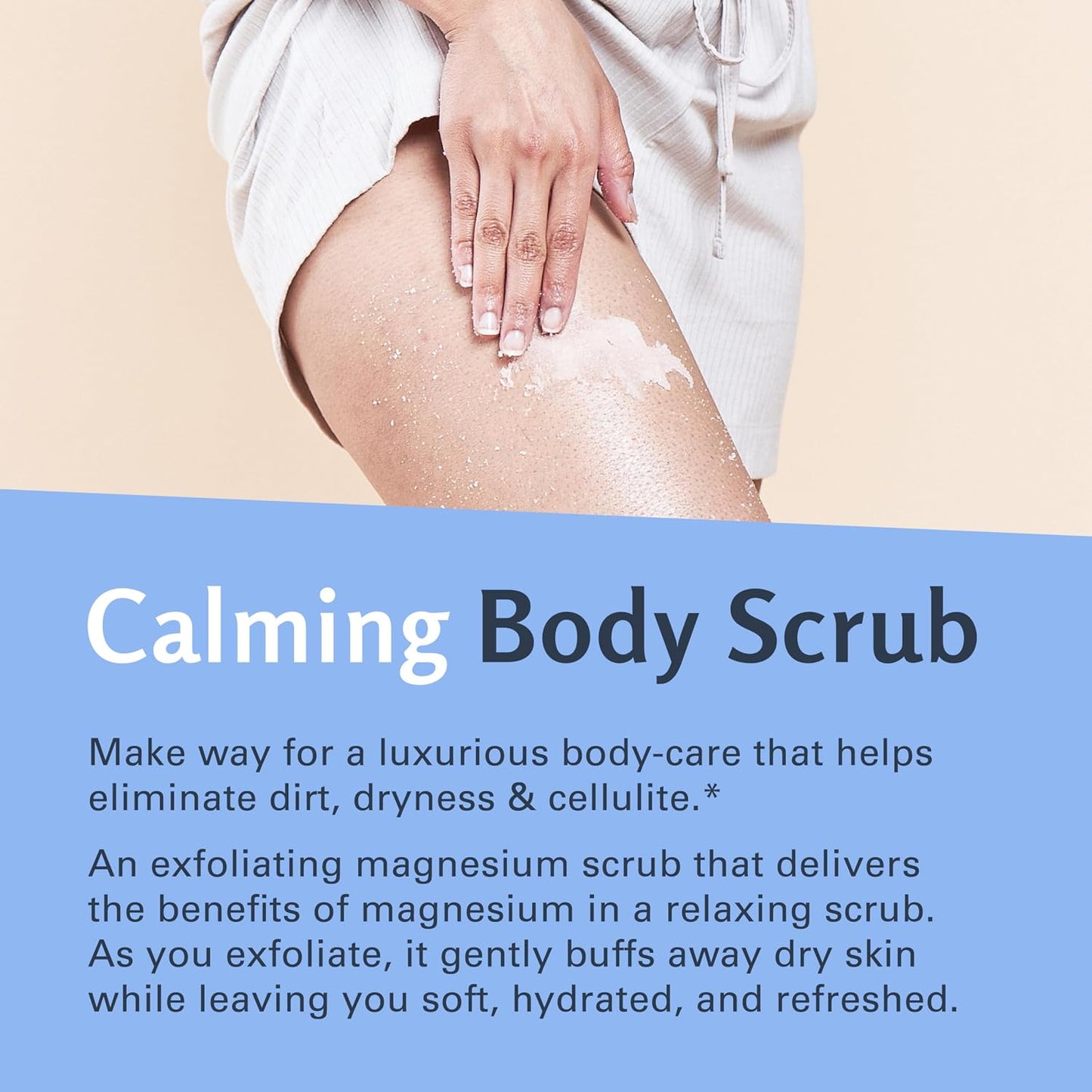 Magnesium Body Scrub for Sore Muscles, Exfoliation & Relaxation | Calming & Moisturizing Mineral-Rich Dead Sea Salt with Collagen, Stem Cell & Shea Butter, for Body, Hands & Feet, 16oz by M3