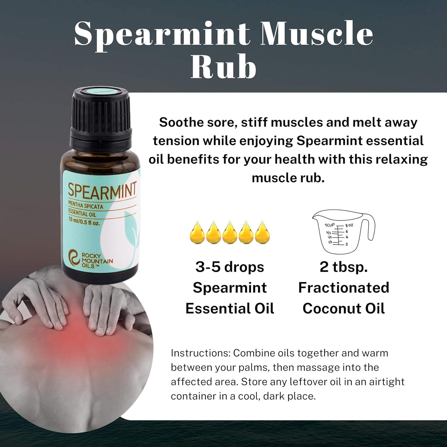 Rocky Mountain Oils - Spearmint - 15 ml - Natural Essential Oil