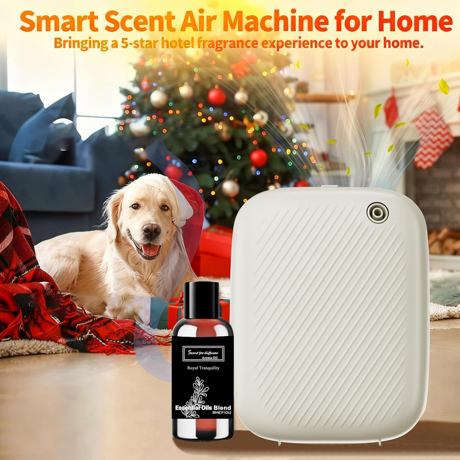 Smart Waterless Essential Oil Diffuser, 400ML Hotel Scent Diffuser with 12A1V Power Adapter for Large Room and Commercial Use, Scent Air Machine Cover Up to 2000 Sq.Ft