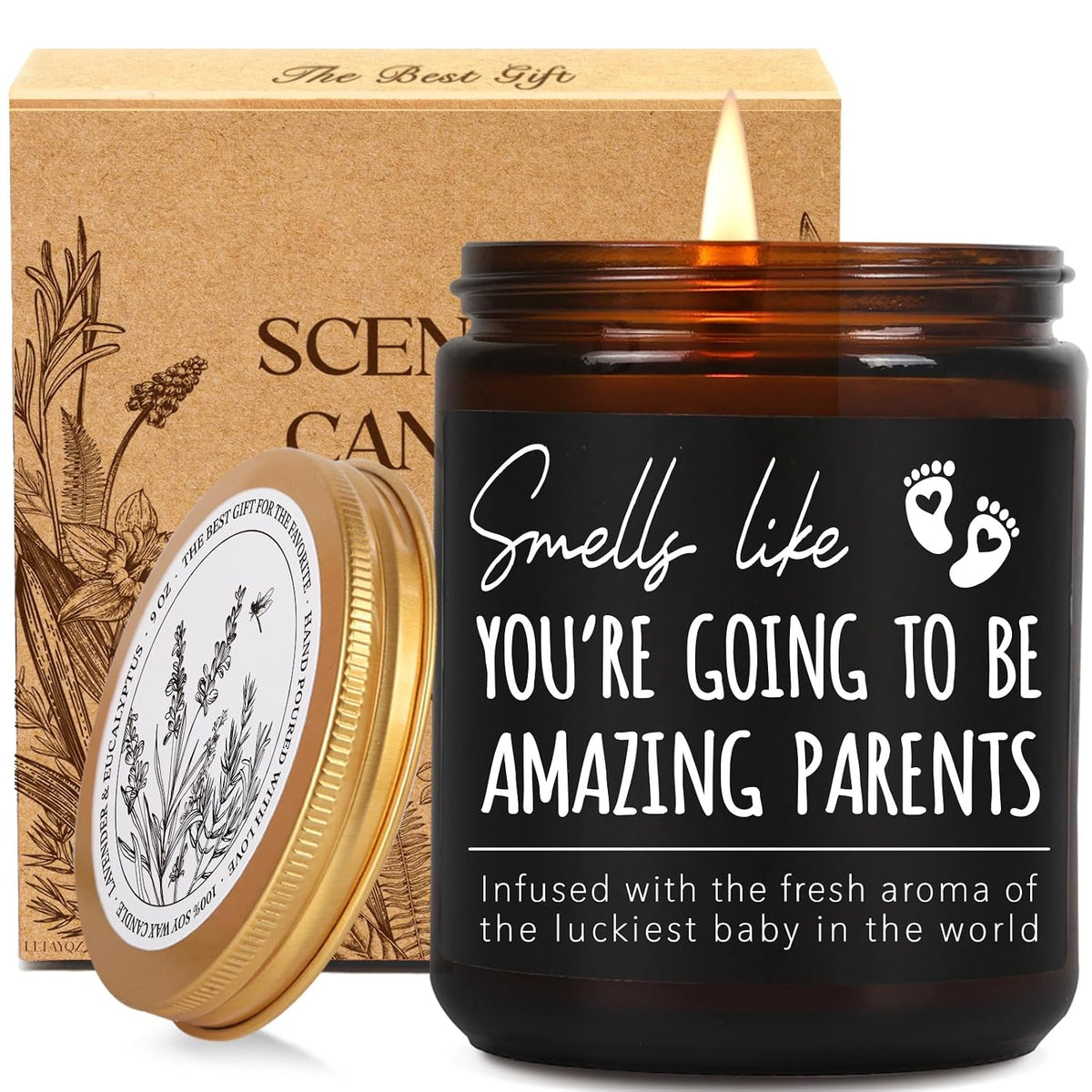 Unique Scented Candle Gift for New Parents