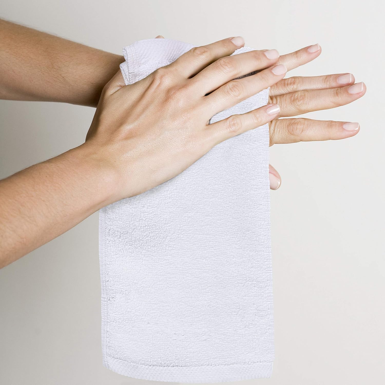 Utopia Towels 12 Pack Cotton Washcloths Set, 100% Ring Spun Cotton, Premium Flannel Face Cloths, Highly Absorbent and Soft Feel Fingertip Towels, White