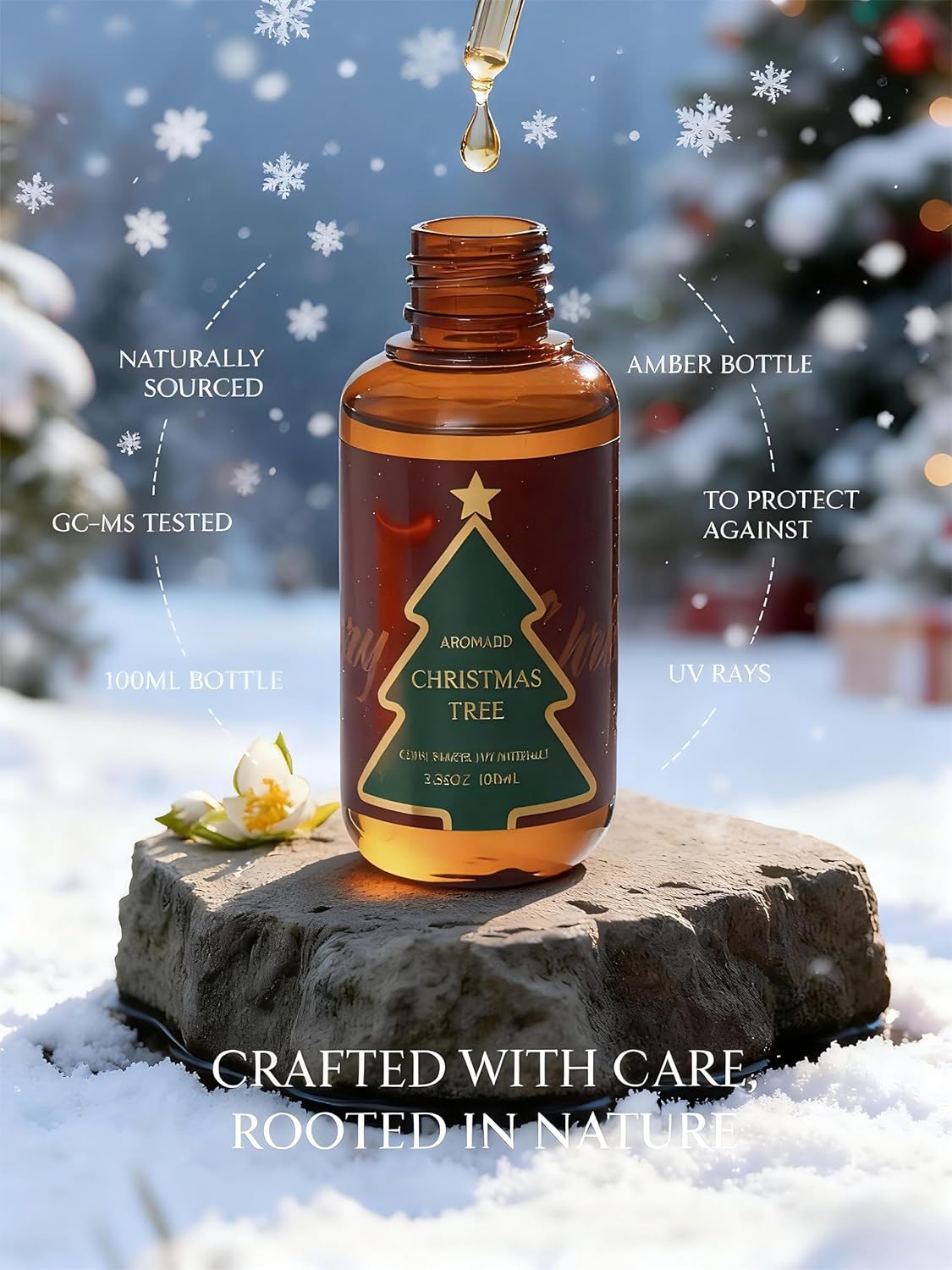 Aromadd Aromadd Christmas Tree Diffuser Oil Inspired by Luxury Hotel Scent, Essential Oils for Waterless Diffuser, Festive Pine & Cedarwood Amber, Long-Lasting Home Fragrance - 3.38 fl oz (100 mL)