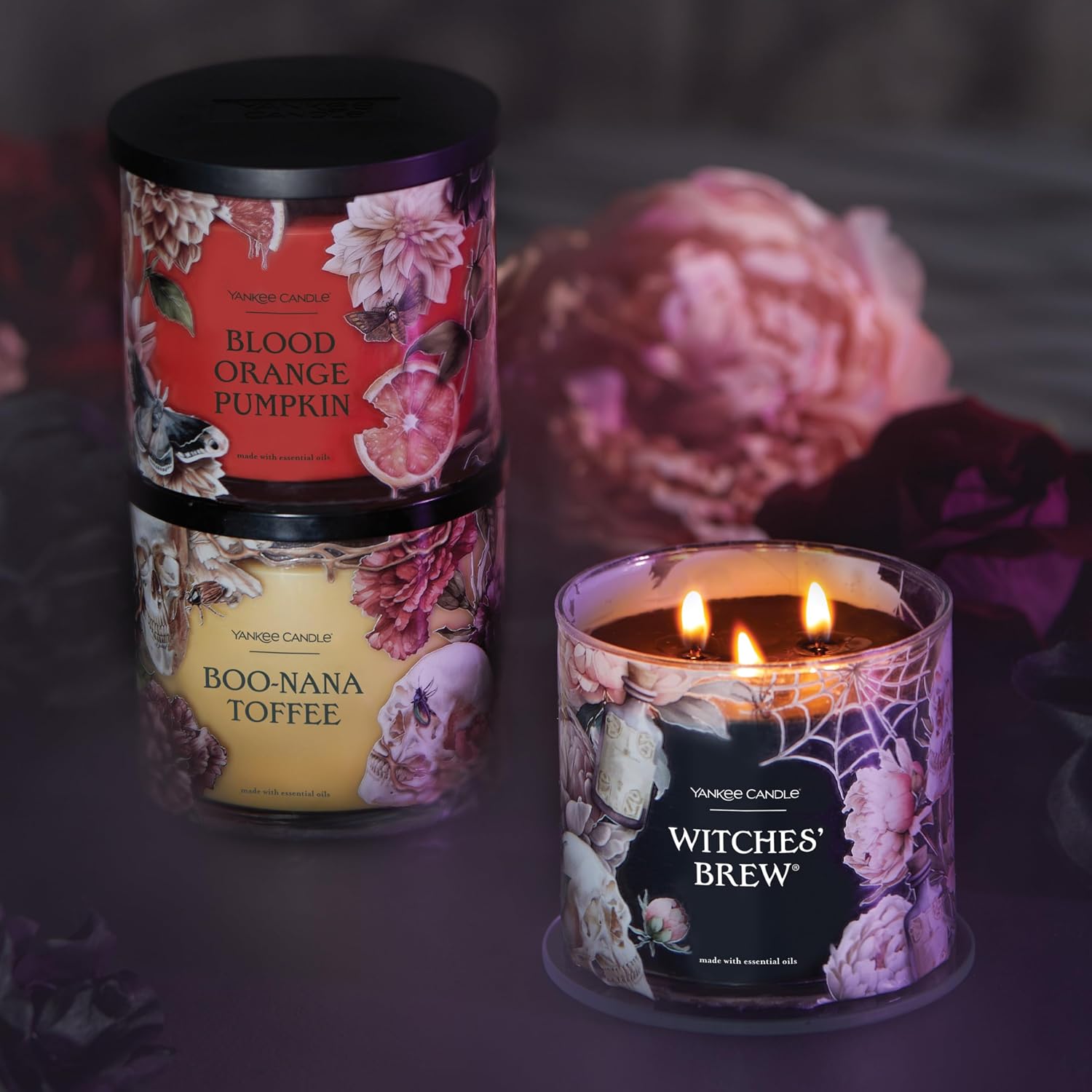 Yankee Candle 3-Wick Jar Scented Candle for Home Fragrance, Multi Wick Long Lasting Burn, Boo-Nana Toffee (Pack of 1)
