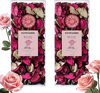 SCENTORINI Potpourri Bags, Summer Potpourri Vase Filler, 10.44 oz Rose Scented Bowl Fillers for Home Decor, Dried Flower for Coastal Bathroom Hotel Beach Vase Decor