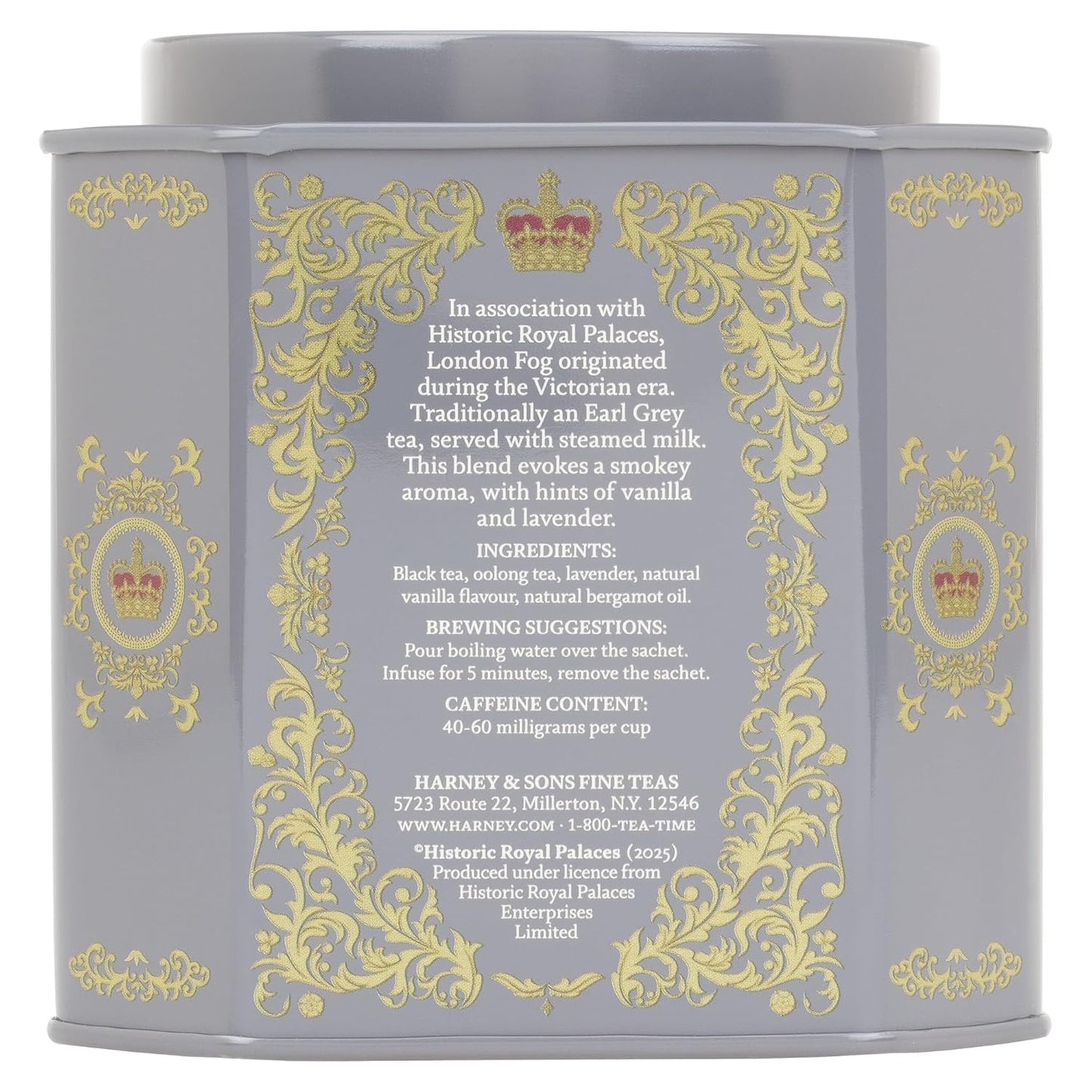 Harney & Sons Victorian London Fog Tea, Black & Oolong Tea with Vanilla, Citrus & Lavender, 30 Sachets