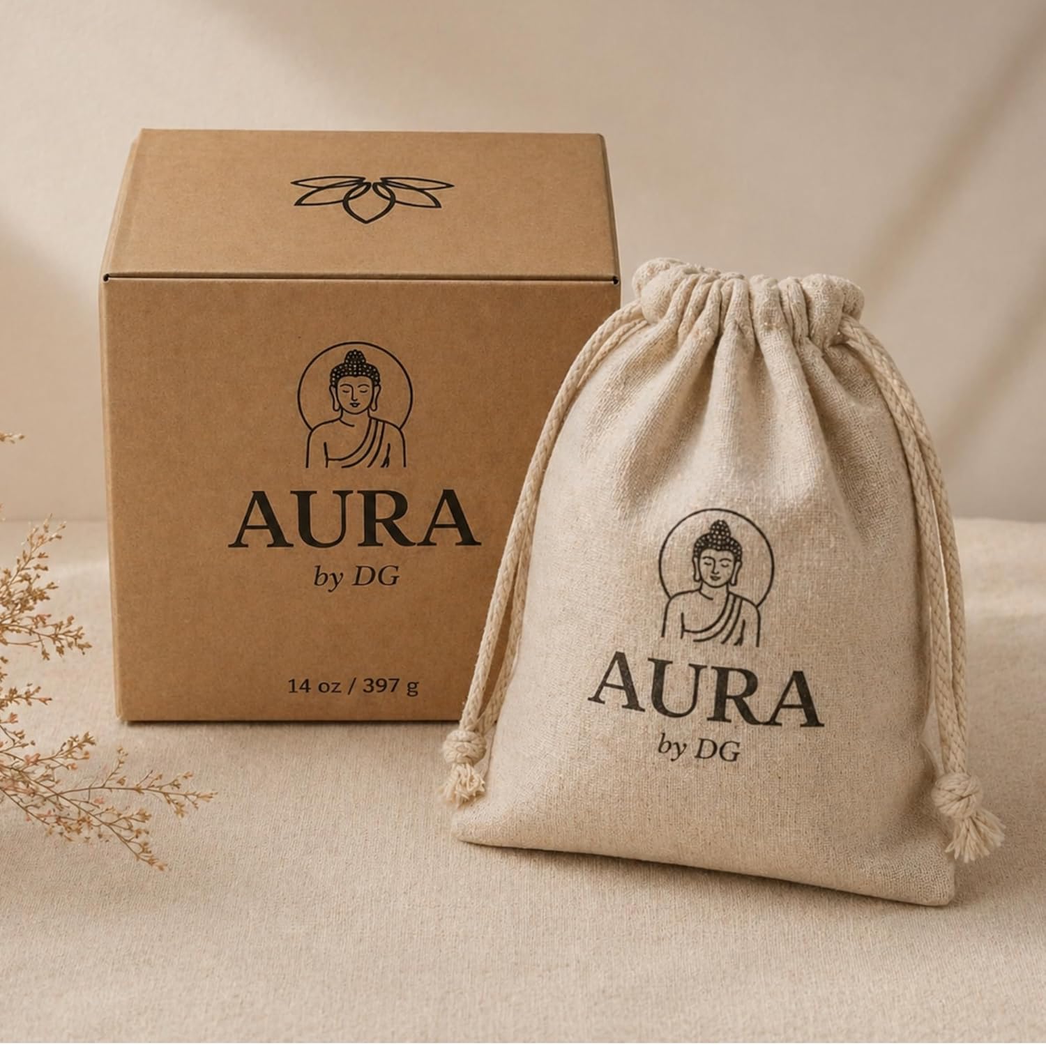 Coconut Soy Candle in Natural Coconut Bowl Wooden Wick – AURA by DG (Norway Forest)