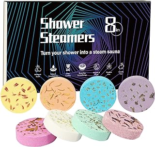 Shower Steamers Aromatherapy Shower Bombs Christmas Self Care Relaxation Gifts for Women and Men Includes Eucalyptus for Shower