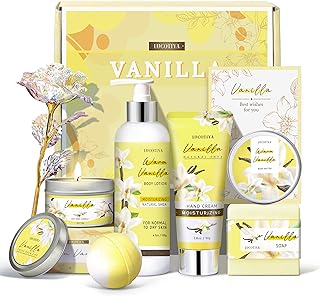 Gifts for Women, Birthday Gifts for Women, Bath and Body Gifts Set, Vanilla Spa Gift for Self Care,Thank you Relaxing Bath Sets for Mom, Girlfriend, Sister, Female Friends, Coworker