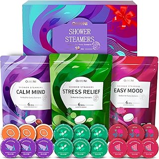 Shower Steamers Aromatherapy - 18 Pack Shower Bombs Natural Organic Essential Oils, Birthday Gifts for Mom Wife, Self Care Relaxation Gifts for Women Her Grandma