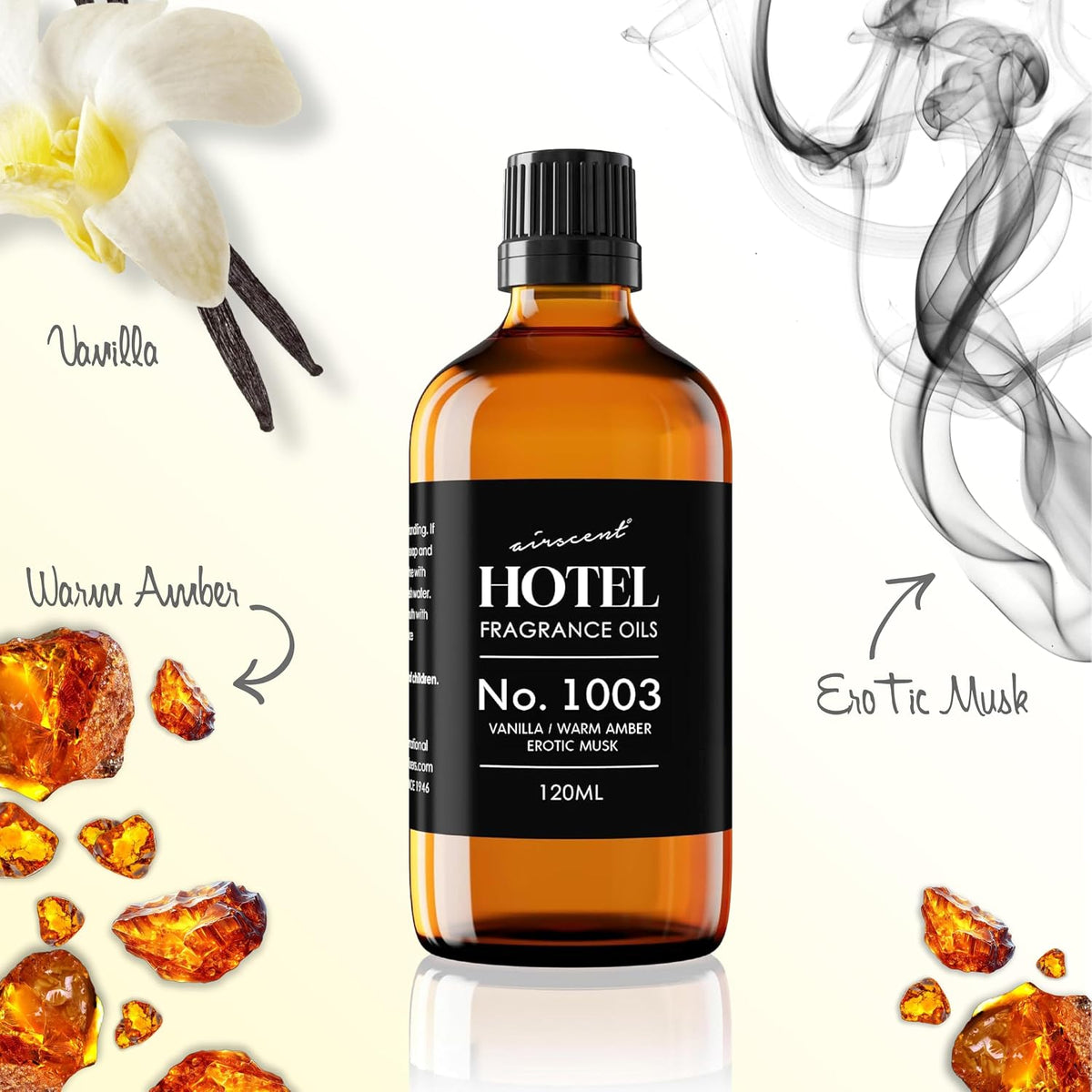 AirScent Hotel Diffuser Oil No. 1003 - Vanilla Warm Amber Musk - 10 mL