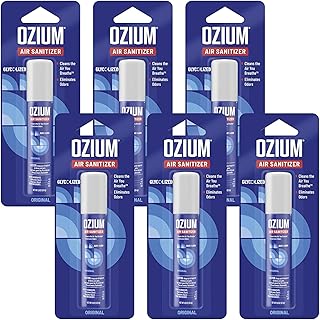 Ozium 0.8 oz. Air Sanitizer & Odor Eliminator for Homes, Cars, Offices and More, Original Scent, Pack of 6