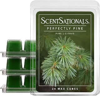ScentSationals Perfectly Pine Scented Wax Melts - Pine Tree & Citrus, 10oz (24 Cubes)