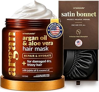 artnaturals Hair Mask for Dry, Damaged Hair - Deep Conditioning Treatment Argan Oil & Jojoba Treatment Repair Mask for Curly, Frizzy Color-Treated Hair, For Hydrating Growth Repair Moisturizing