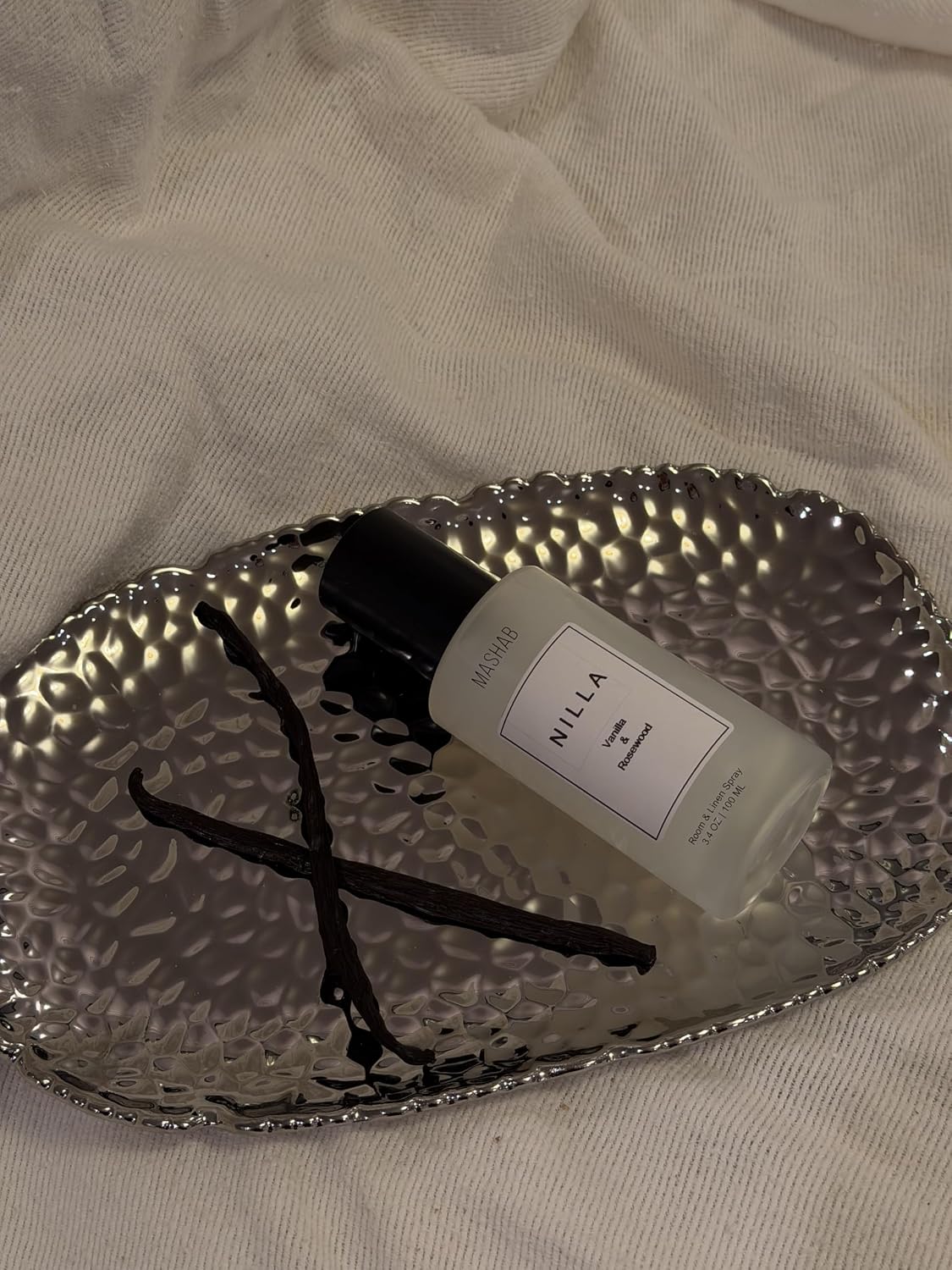 NILLA by MASHAB - All-Natural Vanilla & Rosewood Luxury Nonalcohol Linen & Room Spray | Aromatic Mist | Premium Glass Bottle (100 mL) Gift for Birthday Anniversary Mothers Day