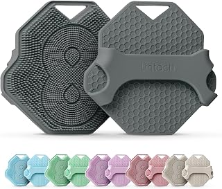 Silicone Shower Scrubber for Body – Exfoliating Loofah Alternative, Zinc & Silver-Infused, Hygienic & Gentle for Sensitive Skin, Durable & Long-Lasting Body Scrubber for Men - Gray