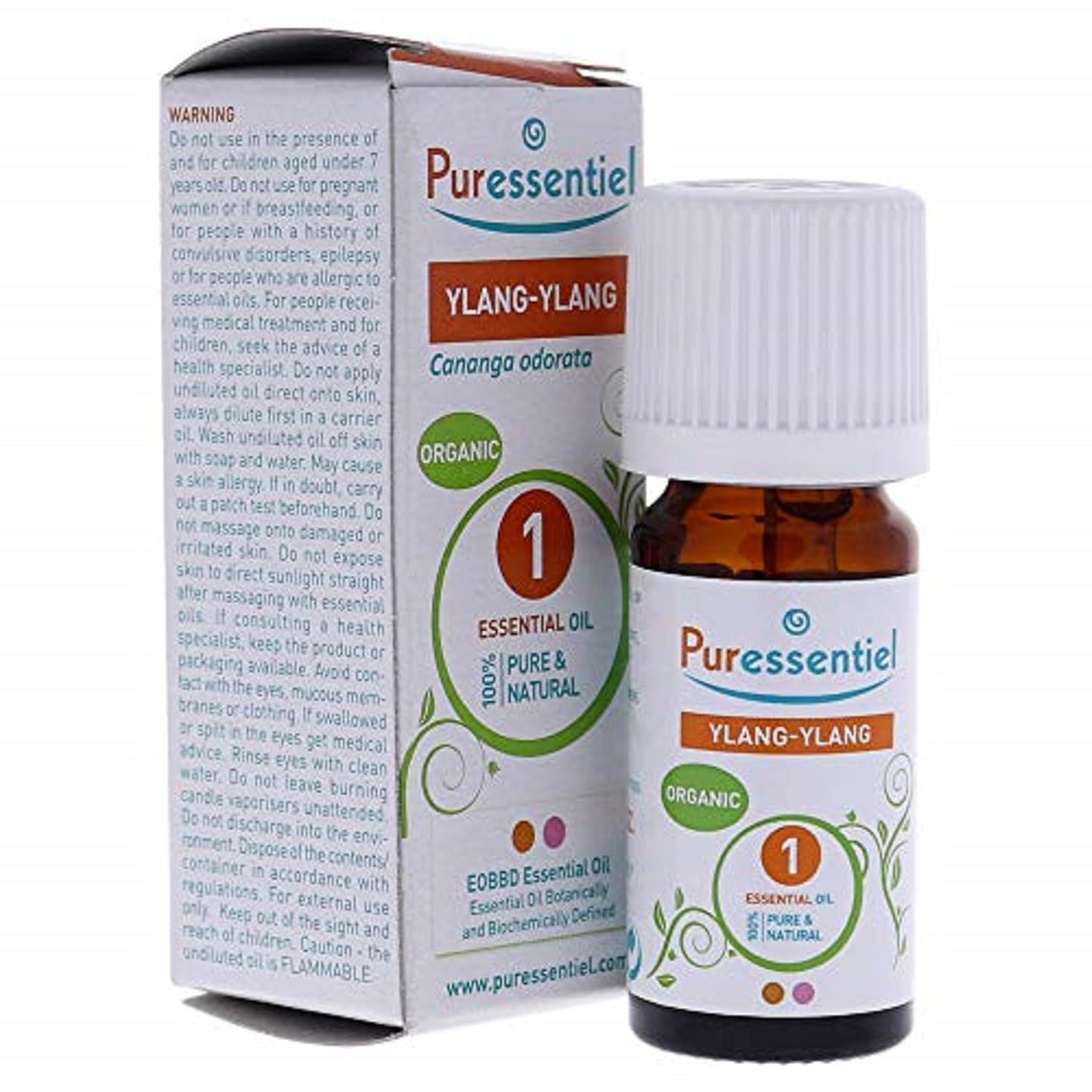 Puressentiel Ylang Ylang Essential Oil, Aromatherapy Stress Calming - 100% Pure, Organic & Natural - Therapeutic Grade, Premium & Certified Quality - Made in France – 0.17 fl oz