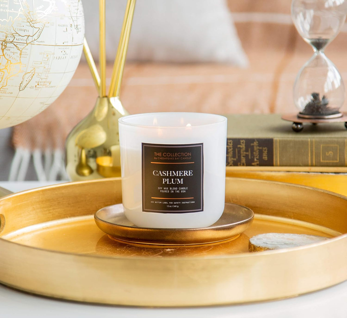 Chesapeake Bay Candle The Collection Two-Wick Scented Candle Cashmere Plum Medium Jar