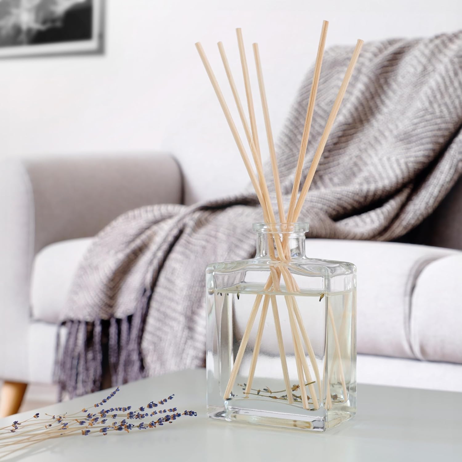 Urban Naturals Eucalyptus Sage Reed Diffuser Oil Gift Set – Eucalyptus, Sage, Mint, Lime & Cedarwood Essential Oils– Relaxing Scent – Sleek Rectangular Refillable Glass Bottle – Made in the USA