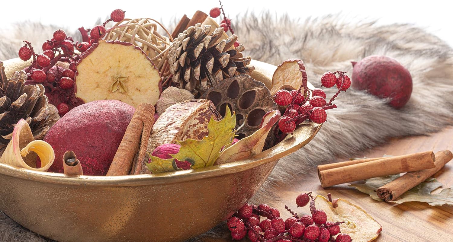 ANDALUCA Home Fragrance Potpourri Bag with Fragrance Refresher Vial (Apple Cider Cinnamon)
