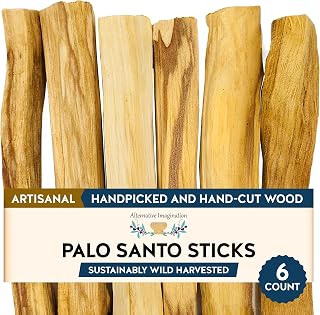 Palo Santo Sticks - Incense Sticks for Spiritual Cleansing, Stress Relief, Meditation Accessories, Home Fragrance - Sustainably Wild Harvested - Pack of 6 - Alternative Imagination