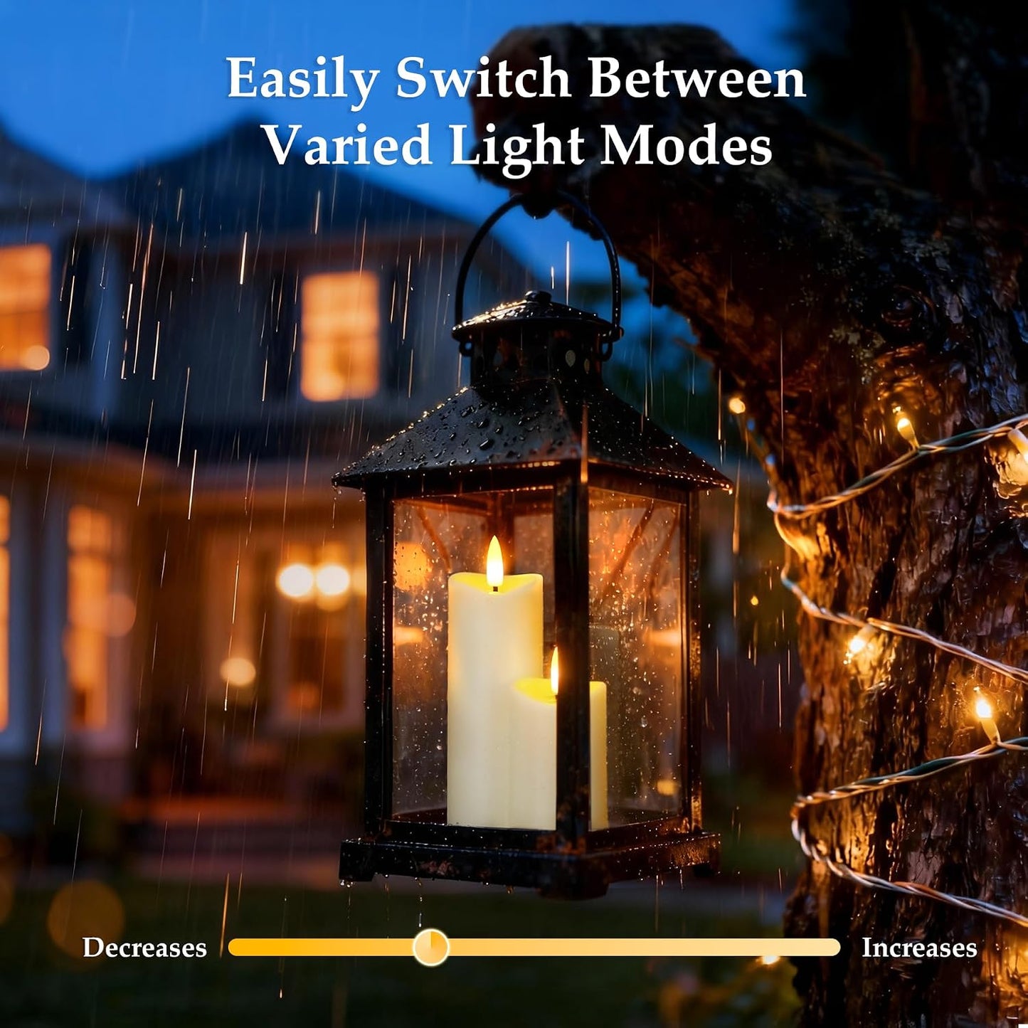 12 Pcs Battery Operated Waterproof Ivory Plastic Flameless Pillar Candles with Timer & 2 Remotes, 2.2" x4" 4" 4" 5" 5" 5" 6" 6" 6" 7" 7" 7" Outdoor Flickering LED Warm Light for Home Decor