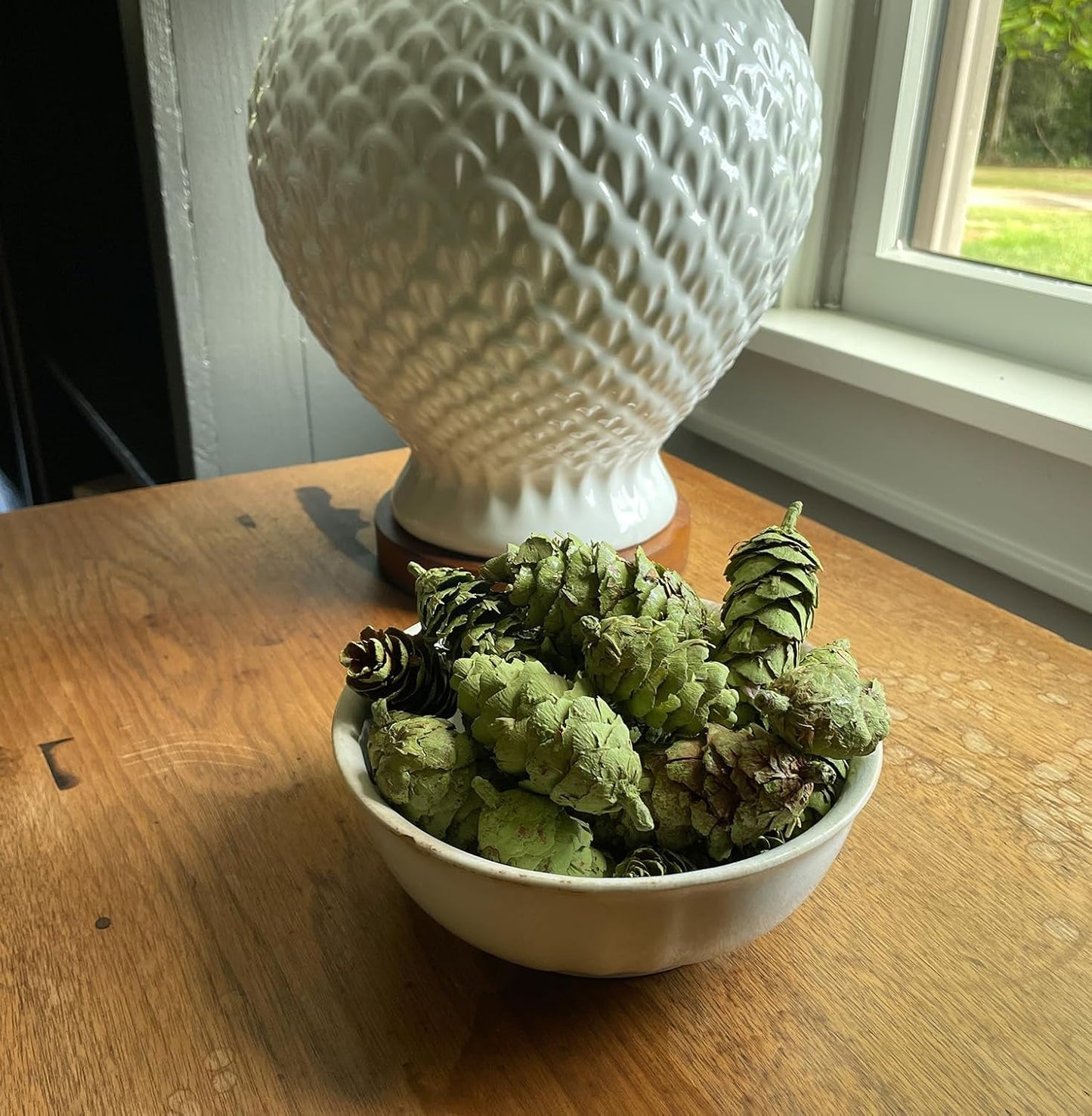 Hillhouse Naturals - Potpourri Pine Cones - Fragrant Versatile Potpourri Bowl Filler & Winter/Holiday Decor - with Pine, Cedar & Citrus Peel - Made in the USA - Green - Cedar & Pine Scent - 8 oz