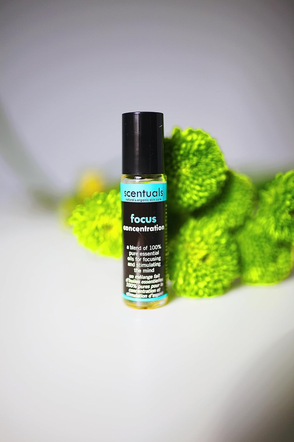 Essential Oil Blend Roll On: Peppermint Essential Oil,Cedarwood and Clary Sage Oil, 100% Pure Natural, to Improve Mental Focus & Concentration, Aromatherapy, Essential Oil Perfume (9 ml | 0.3 oz)