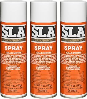 Reefer Galler SLA Cedar Scented Moth Repellent Spray, Pack of 3 | Kills Moths, Kills Bed Bugs, Kills Pests on Contact