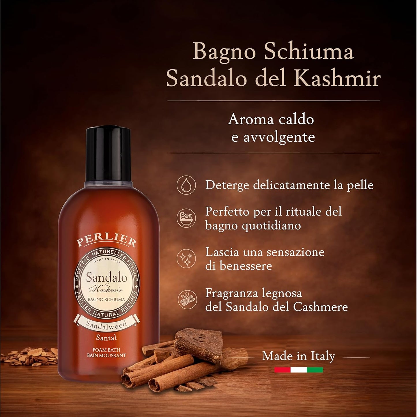 Perlier Foam Bath, Sandalwood, 16.9 fl.oz.