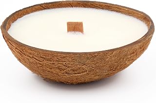 – Scented Candles Clearance | Coconut Shell Soy Wax Candle with Wooden Wick | Candles for Home Décor | Gift Idea for Women (1, Coconut)