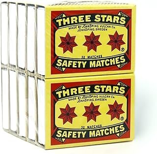 Three Stars Safety Matches, 10 pack