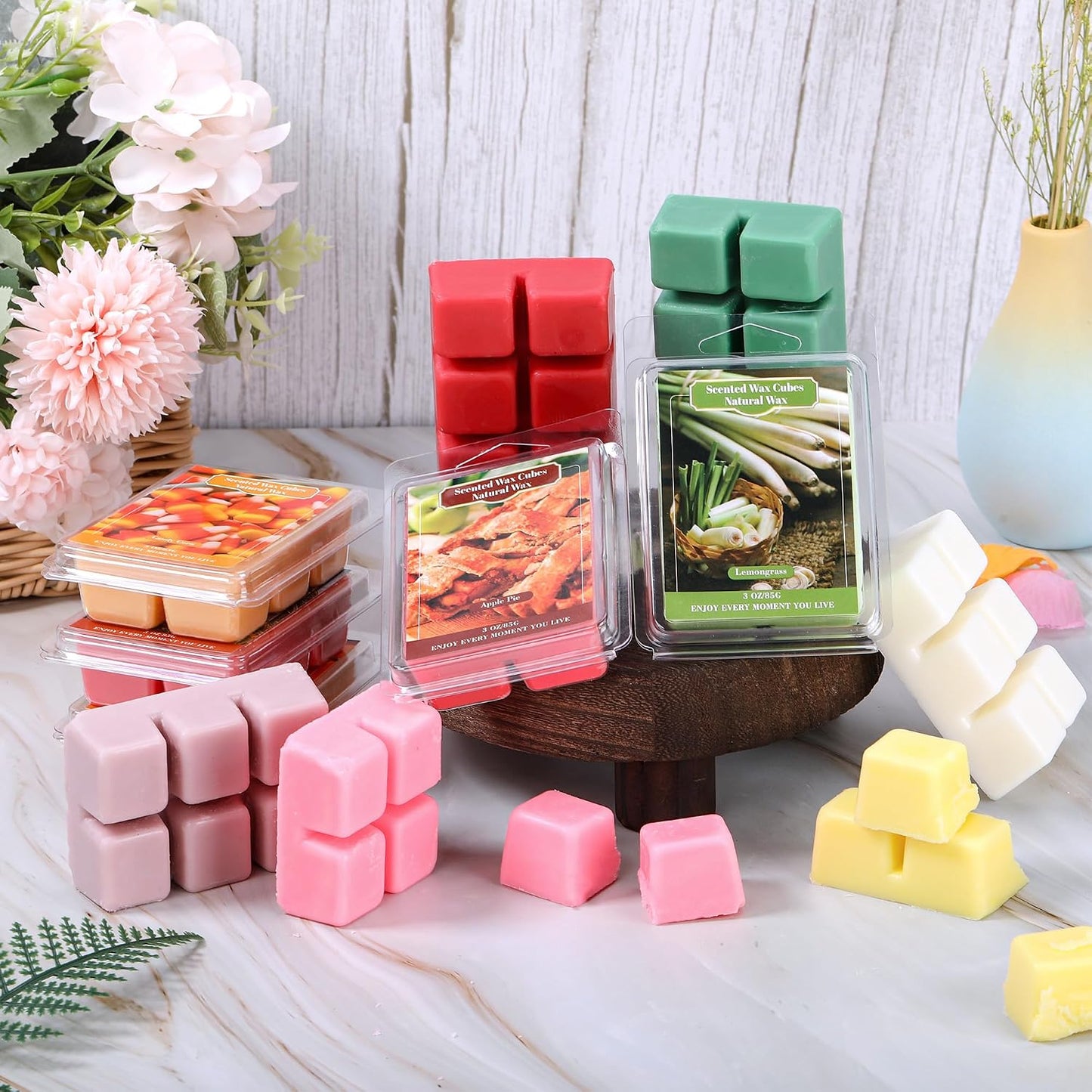 Wax Melts - Natural Ingredients with Intense & Long-Lasting Fragrance, Variety of Scents (Apple Pie, Snickerdoodle, Pumpkin Spice & More) - Perfect for Home, Office, and Gifting