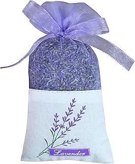 Sanrich 50PCS Lavender Sachet Bags Empty Purple Gauze Ribbons Cotton-Ramie Sacks (Light Purple)