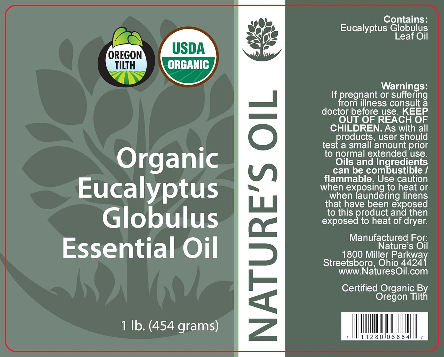 Best Eucalyptus Globulus Essential Oil Pure Certified Organic Therapeutic Grade 1Lb