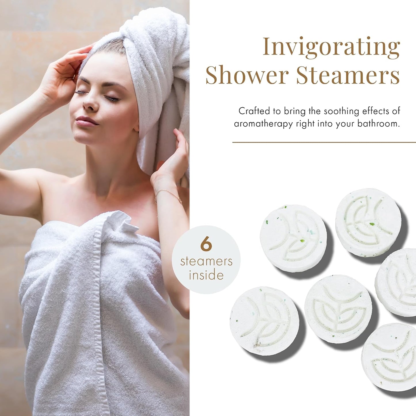 Shower Steamers Aromatherapy, 6-Count - for Sinus Relief, Relaxation, Valentines Day Gift, Birthday Gift for Women, Clean Ingredients, All Natural - Eucalyptus, Mint & Menthol Essential Oils