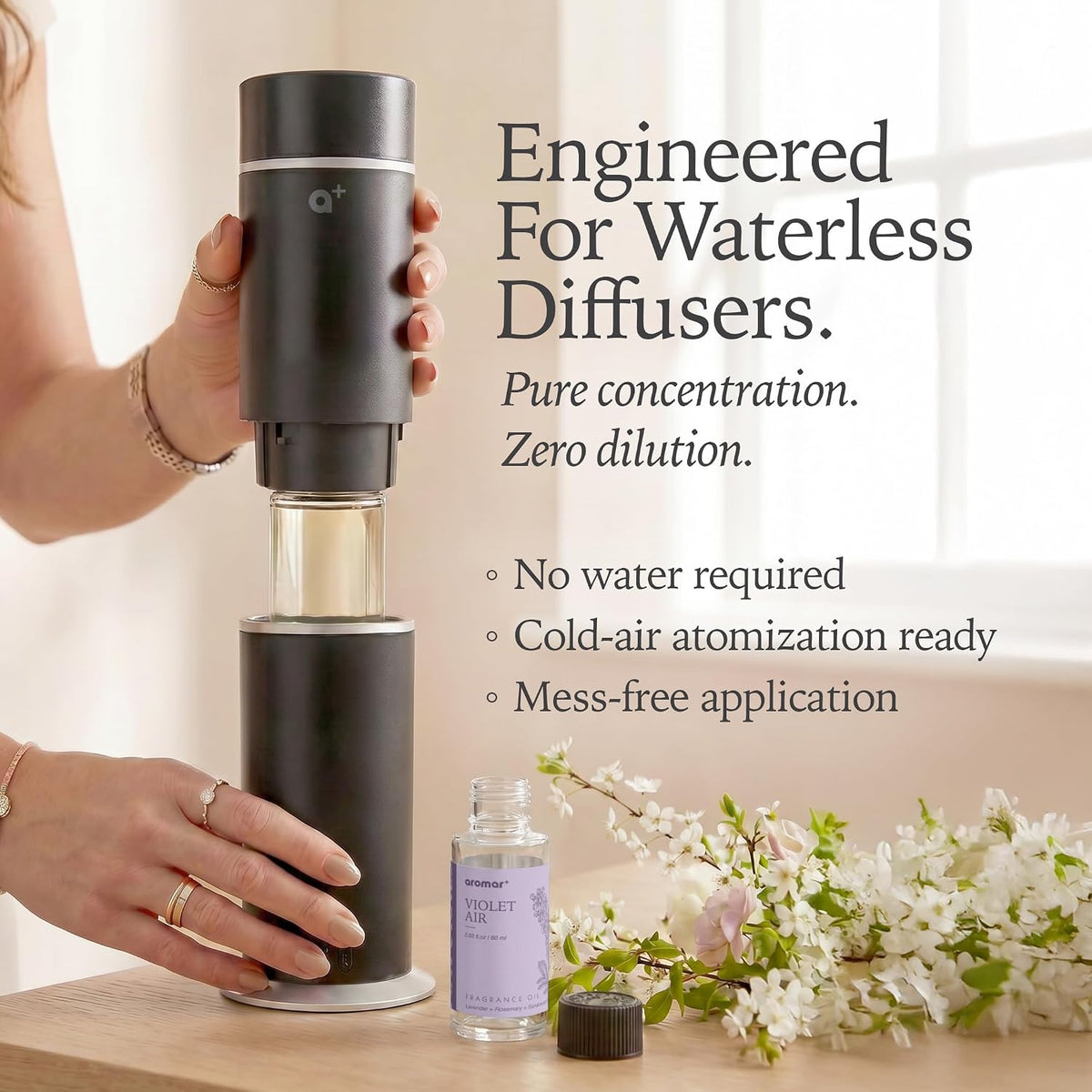Aromar+ Naturals Violet Air Fragrance Oil for Waterless Diffusers
