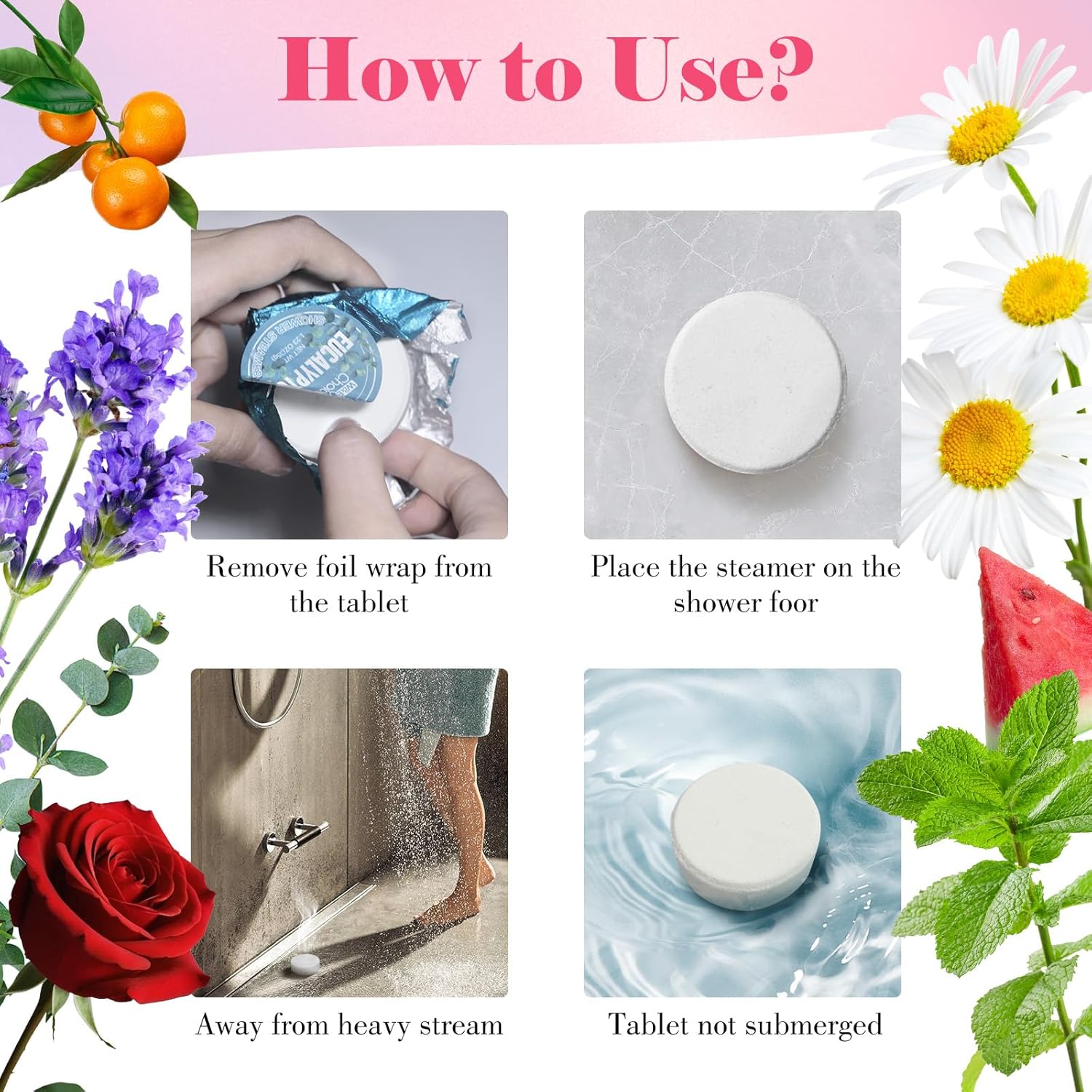 W&E Choice Shower Steamers Aromatherapy- Shower Bombs with Natural Essential Oils for Daily Relaxation & Stress Relief, Birthday/Christmas Gifts for Women, Mom, Wife
