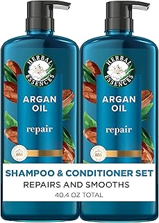 Herbal Essences Argan Oil Repair Shampoo & Conditioner Set, Moisturizes & Smoothes, Paraben-Free, Color-Safe, pH-Balanced, Citrus Scent, 20.2 Fl Oz, 2-Pack
