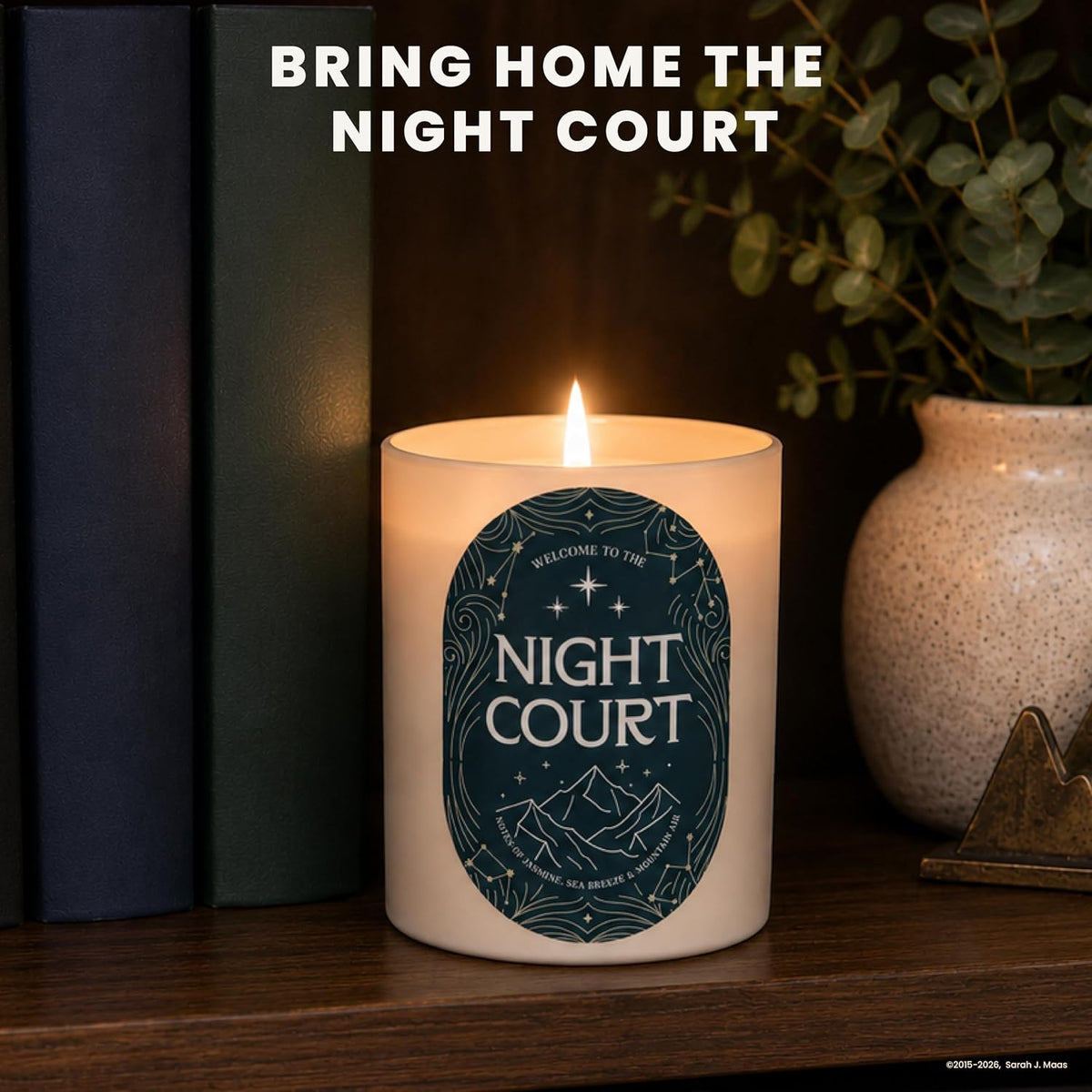 CANDECraftCo Night Court Scented Candle - ACOTAR Gift, 10oz Book Candle